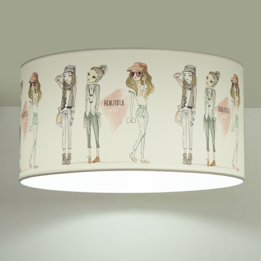Dětské stropní svítidlo GIRLS VIBES 1xE27/60W/230V pr. 40 cm dívky