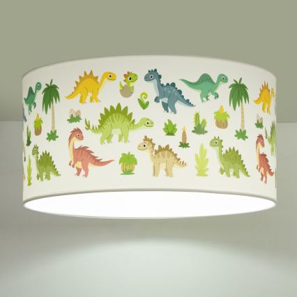 Dětské stropní svítidlo KIDS ROOM 1xE27/60W/230V pr. 40 cm dinosaurus