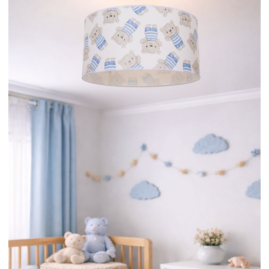 Dětské stropní svítidlo KIDS ROOM 1xE27/60W/230V pr. 40 cm medvídek