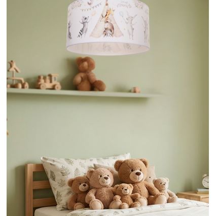 Dětské stropní svítidlo KIDS ROOM 1xE27/60W/230V pr. 40 cm zvířátka