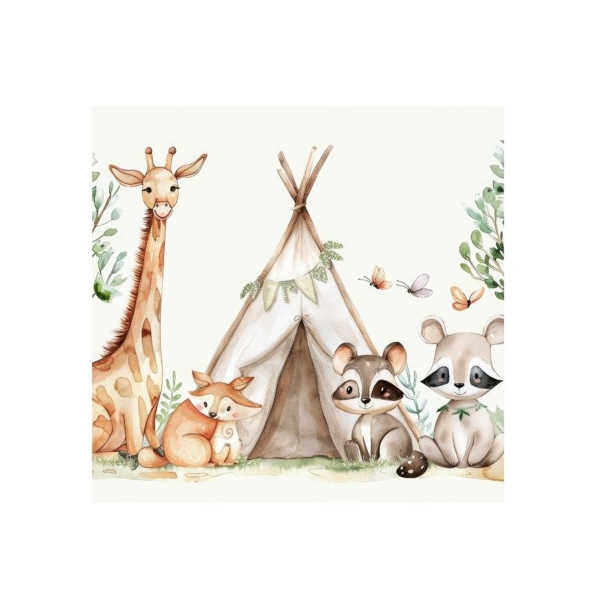 Dětské stropní svítidlo KIDS ROOM 1xE27/60W/230V pr. 40 cm zvířátka