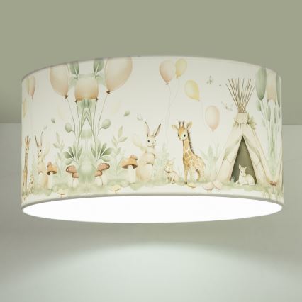 Dětské stropní svítidlo KIDS ROOM 1xE27/60W/230V pr. 40 cm zvířátka