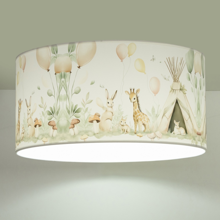 Dětské stropní svítidlo KIDS ROOM 1xE27/60W/230V pr. 40 cm zvířátka