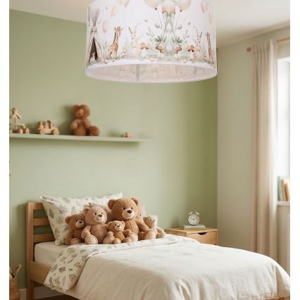 Dětské stropní svítidlo KIDS ROOM 1xE27/60W/230V pr. 40 cm zvířátka