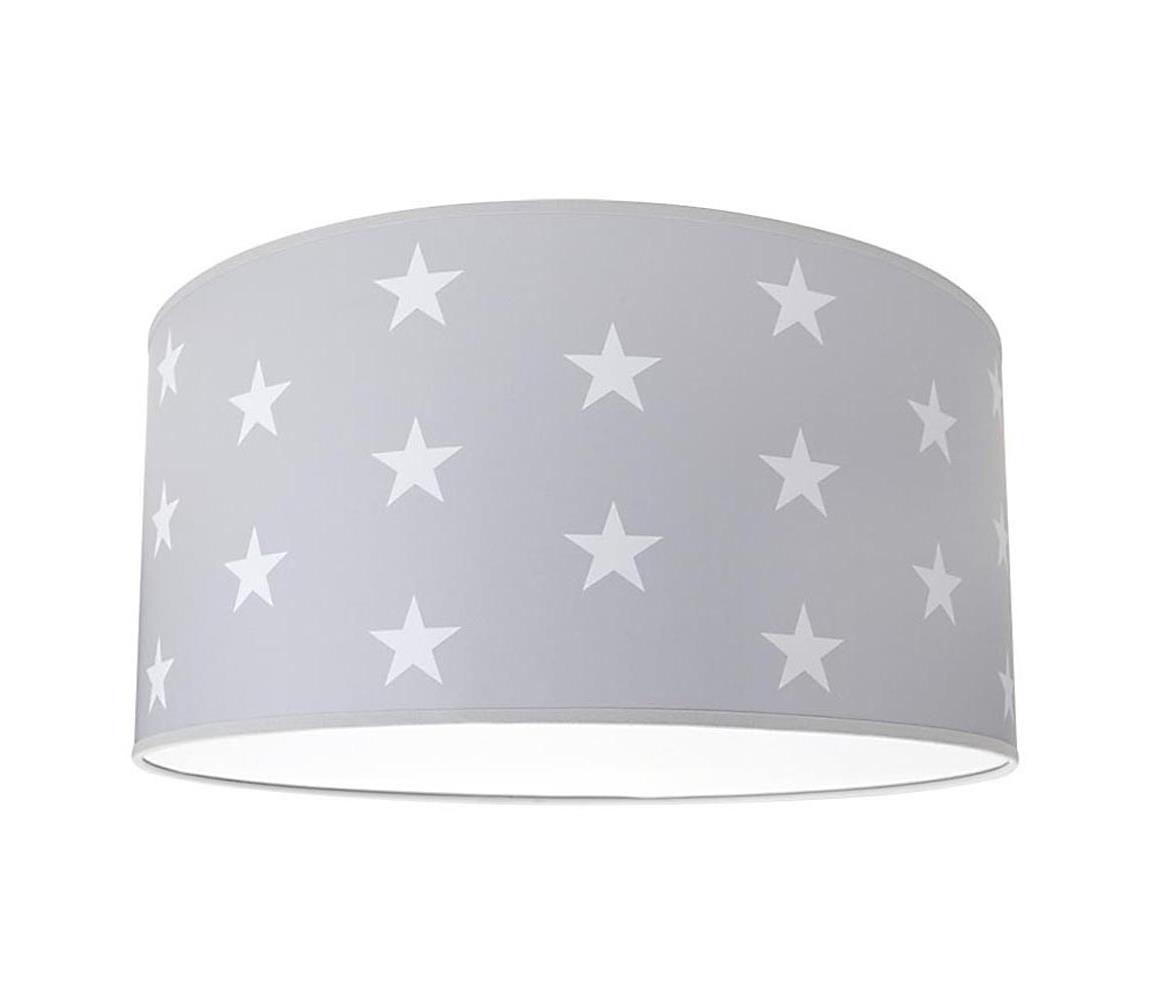 Lampdar Dětské stropní svítidlo STARS GREY 2xE27/60W/230V šedá SA0668