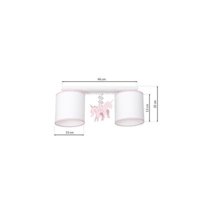 Dětské stropní svítidlo UNI 2xE27/60W/230V