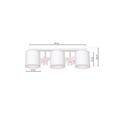 Dětské stropní svítidlo UNI 3xE27/60W/230V