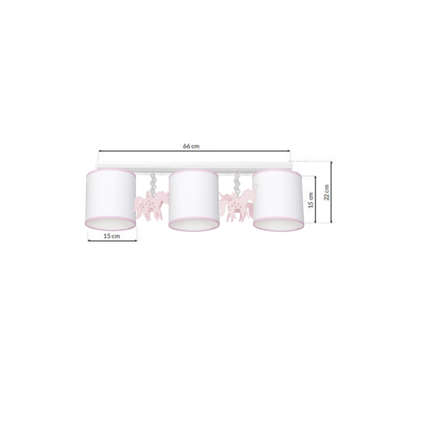 Dětské stropní svítidlo UNI 3xE27/60W/230V
