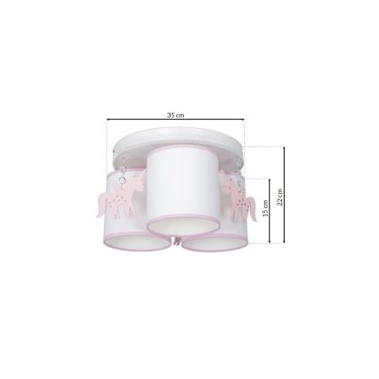 Dětské stropní svítidlo UNI 3xE27/60W/230V