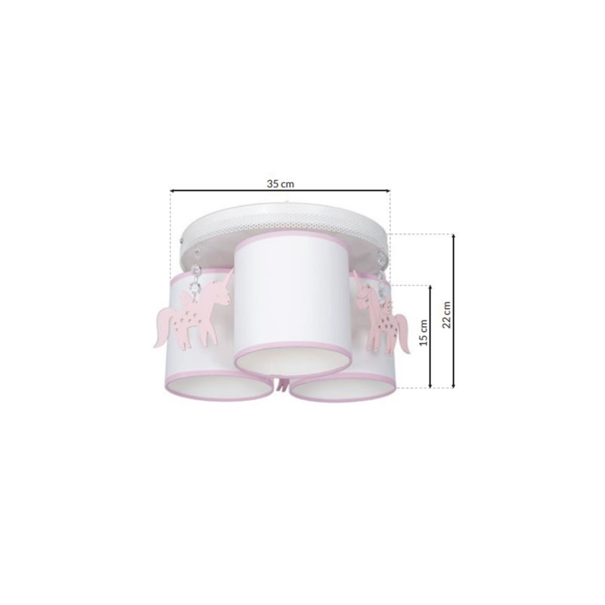 Dětské stropní svítidlo UNI 3xE27/60W/230V