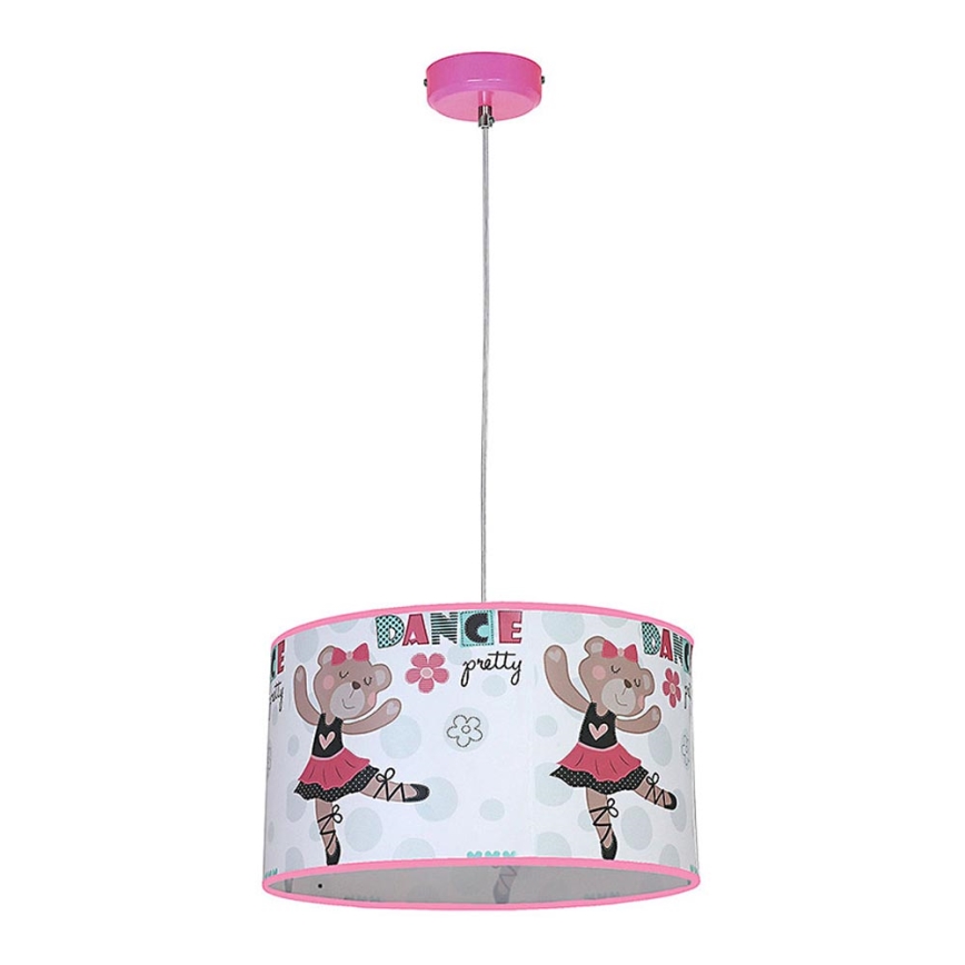 Dětské závěsné svítidlo BAMBINO 1xE27/40W/230V růžová