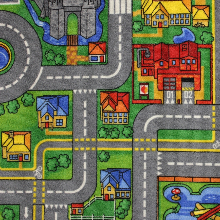 Dětský koberec PLAYTOWN 120x170 cm pestrobarevná/město