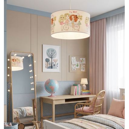 Dětský lustr GIRLS VIBES 1xE27/60W/230V pr. 40 cm dívky