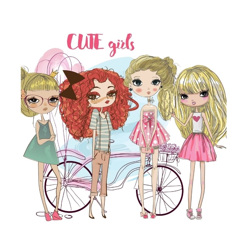 Dětský lustr GIRLS VIBES 1xE27/60W/230V pr. 40 cm dívky