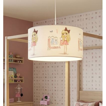 Dětský lustr GIRLS VIBES 1xE27/60W/230V pr. 40 cm I love fashion