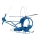 Dětský lustr Helikoptéra 3xE14/60W modrá