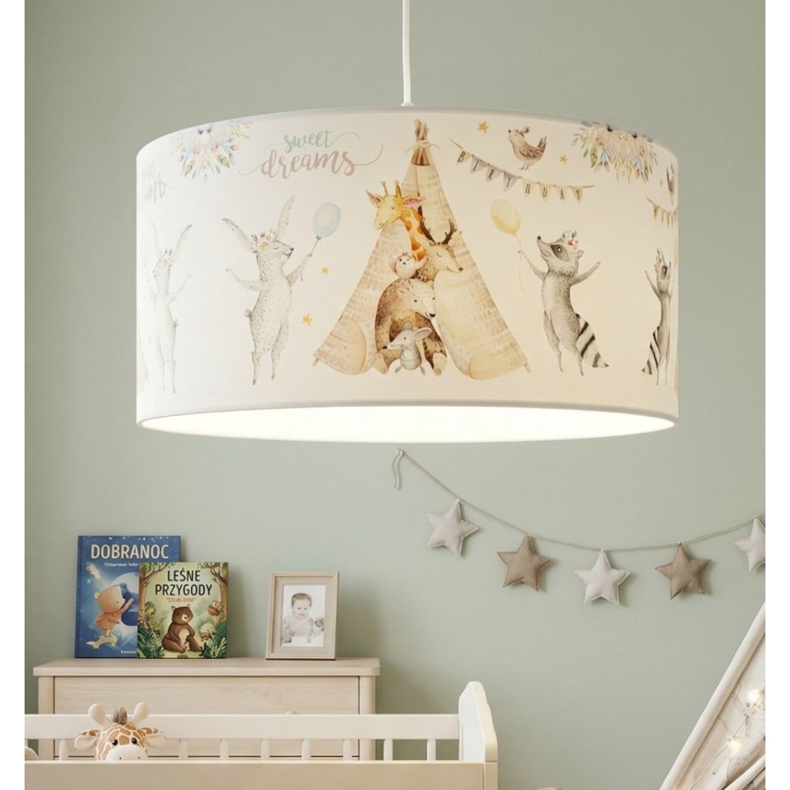 Dětský lustr KIDS ROOM 1xE27/60W/230V pr. 40 cm zvířátka