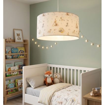 Dětský lustr KIDS ROOM 1xE27/60W/230V pr. 40 cm zvířátka