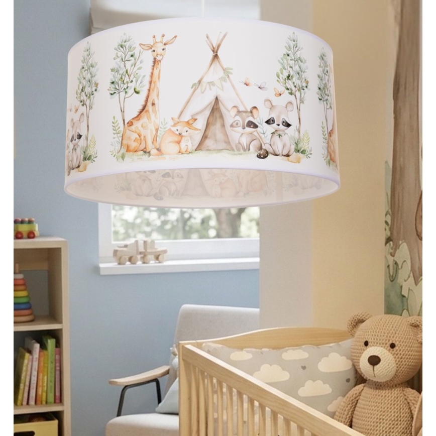 Dětský lustr KIDS ROOM 1xE27/60W/230V pr. 40 cm zvířátka
