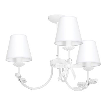 Dětský lustr KOKARDKA 3xE14/60W bílá Dětský lustr KOKARDKA 3xE14/60W bílá