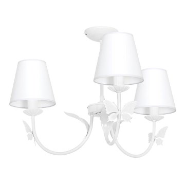 Dětský lustr MOTÝLEK 3xE14/60W bílá Dětský lustr MOTÝLEK 3xE14/60W bílá