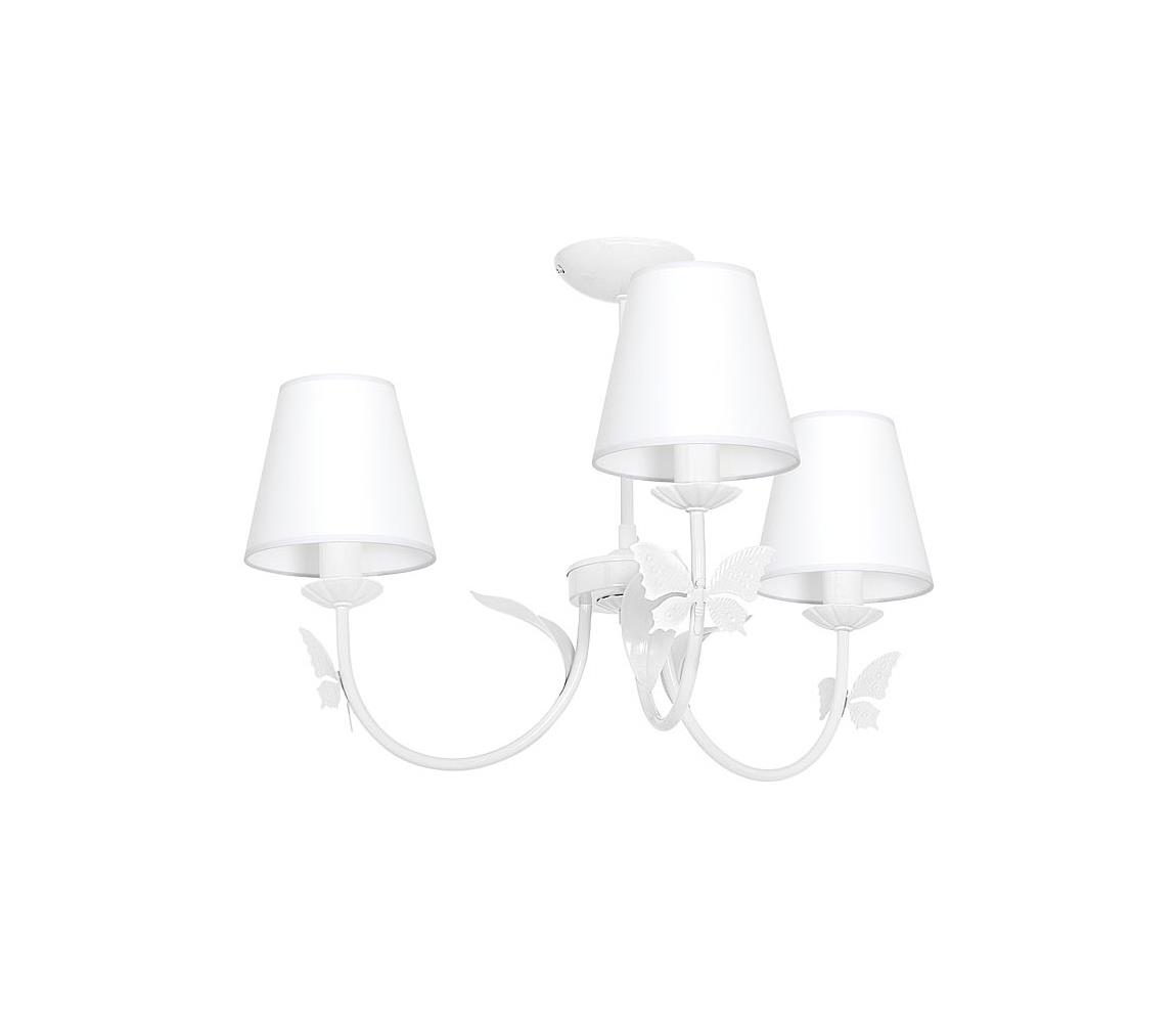 Luminex Dětský lustr MOTÝLEK 3xE14/60W bílá LU5593