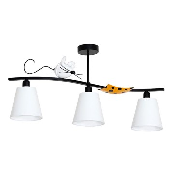 Dětský lustr MYŠKA 3XE14/60W/230V Dětský lustr MYŠKA 3XE14/60W/230V