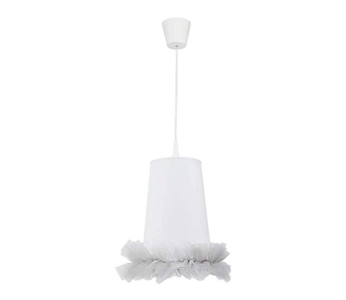Duolla Dětský lustr na lanku BALLET 1xE27/40W/230V bílá/šedá DU7232