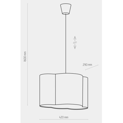 Dětský lustr na lanku CLOUD 1xE27/25W/230V modrá