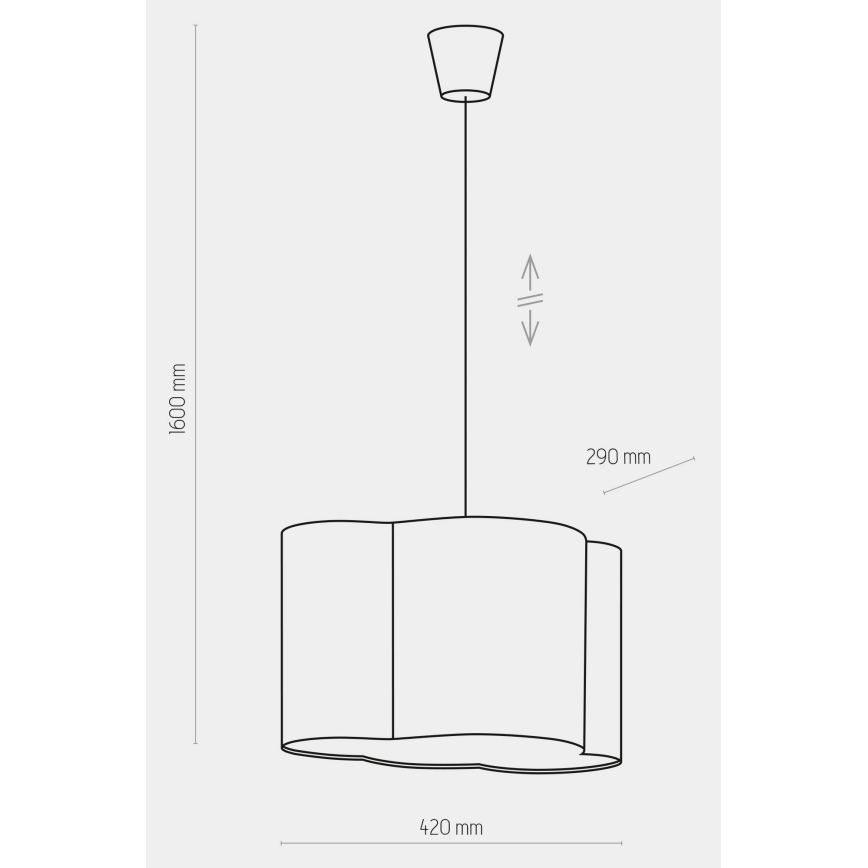 Dětský lustr na lanku CLOUD 1xE27/25W/230V modrá