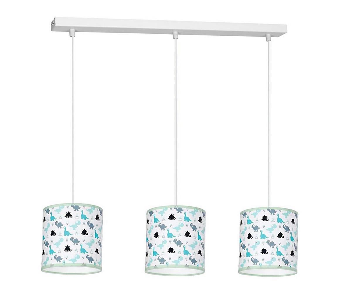 Milagro Dětský lustr na lanku DINO 3xE27/60W/230V MI0559