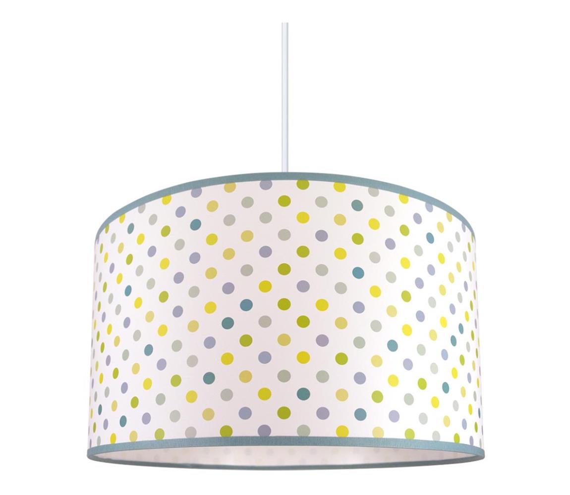 Lampdar Dětský lustr na lanku DOTS GREEN 1xE27/60W/230V SA1104