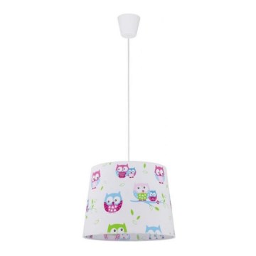 Dětský lustr na lanku KIDS 1xE27/60W/230V sovy