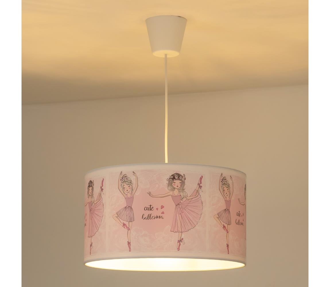 Duolla Dětský lustr na lanku PRINT M 1xE27/40W/230V baletky DU80979