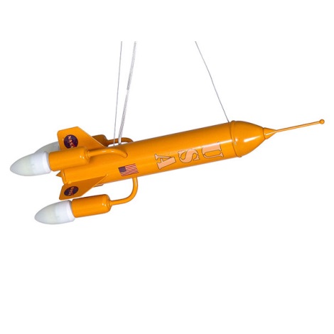Dětský lustr Raketa 3xE14/60W žlutá