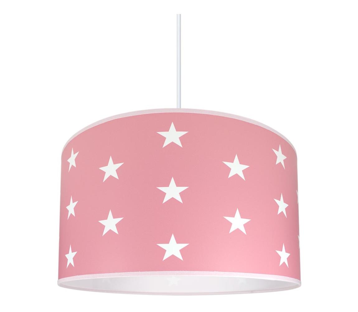 LAMPDAR Dětský lustr STARS PINK 1xE27/60W/230V SA0304