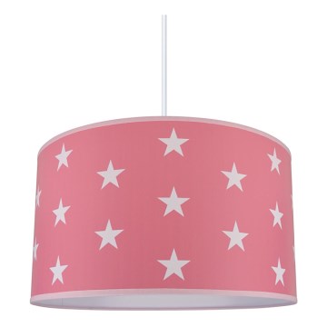 Dětský lustr STARS PINK 1xE27/60W/230V