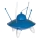 Dětský lustr UFO 3xE14/60W modrá