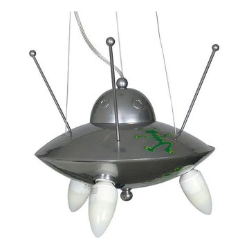 Dětský lustr UFO 3xE14/60W stříbrná Dětský lustr UFO 3xE14/60W stříbrná