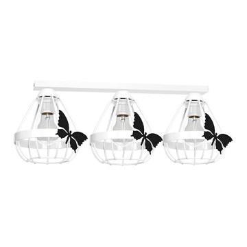 Dětský přisazený lustr KAGO 3xE27/60W/230V bílá