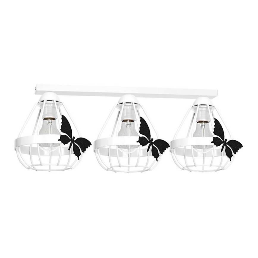 Dětský přisazený lustr KAGO 3xE27/60W/230V bílá