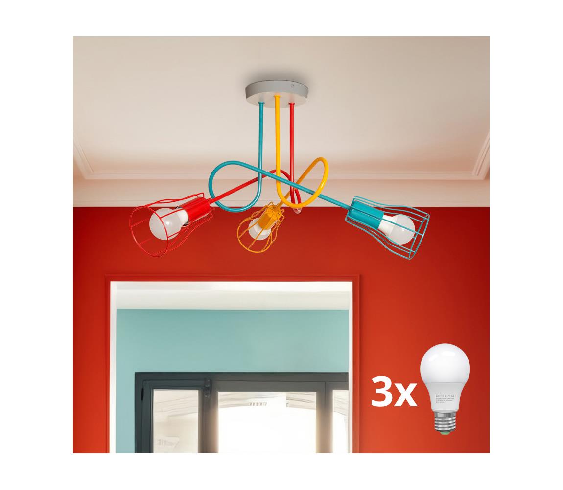 Helam Dětský přisazený lustr OXFORD 3xE27/60W/230V HE1023