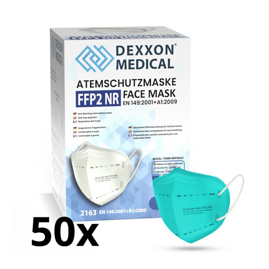 DEXXON MEDICAL Respirátor FFP2 NR Azure 50ks
