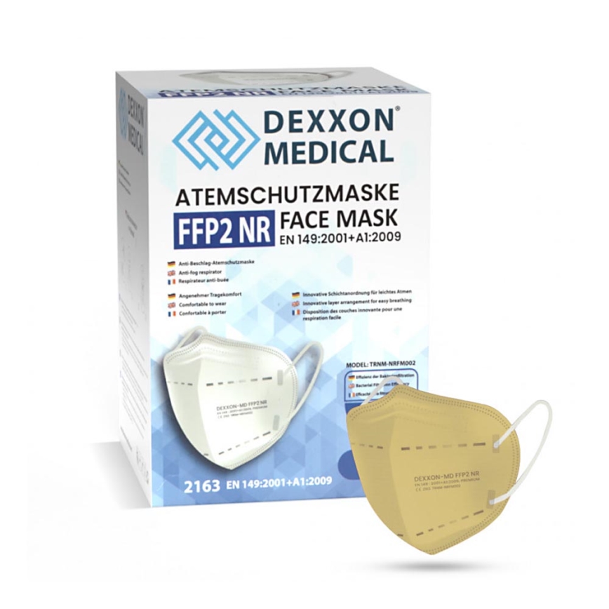 DEXXON MEDICAL Respirátor FFP2 NR béžový 1ks