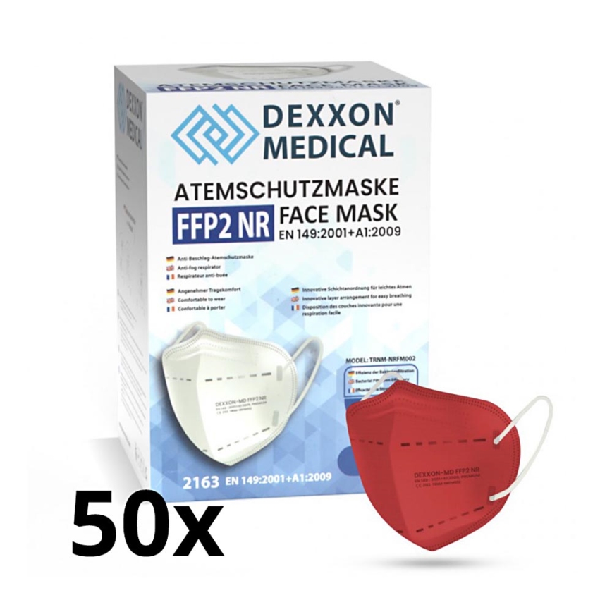 DEXXON MEDICAL Respirátor FFP2 NR Red 50ks