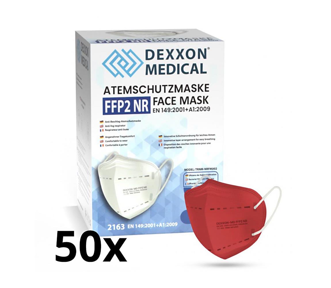 IMobily DEXXON MEDICAL Respirátor FFP2 NR Red 50ks SL9985-50ks