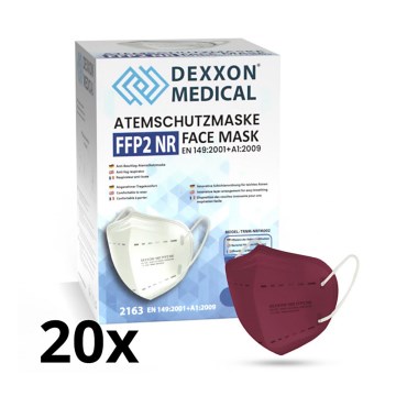 DEXXON MEDICAL Respirátor FFP2 NR vínový 20ks