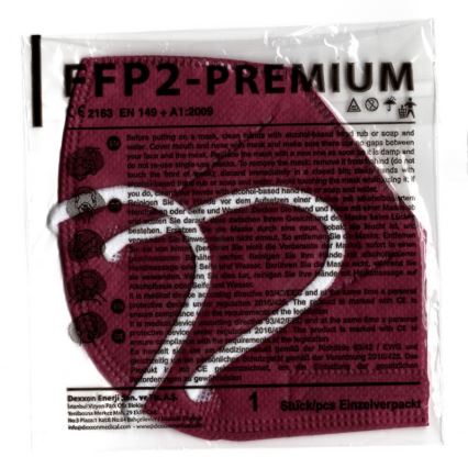 DEXXON MEDICAL Respirátor FFP2 NR vínový 20ks
