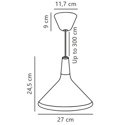 DFTP by Nordlux - Lustr na lanku NORI 1xE27/40W/230V