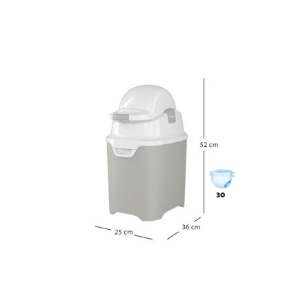 DiaperChamp - Koš na pleny ONE bílá